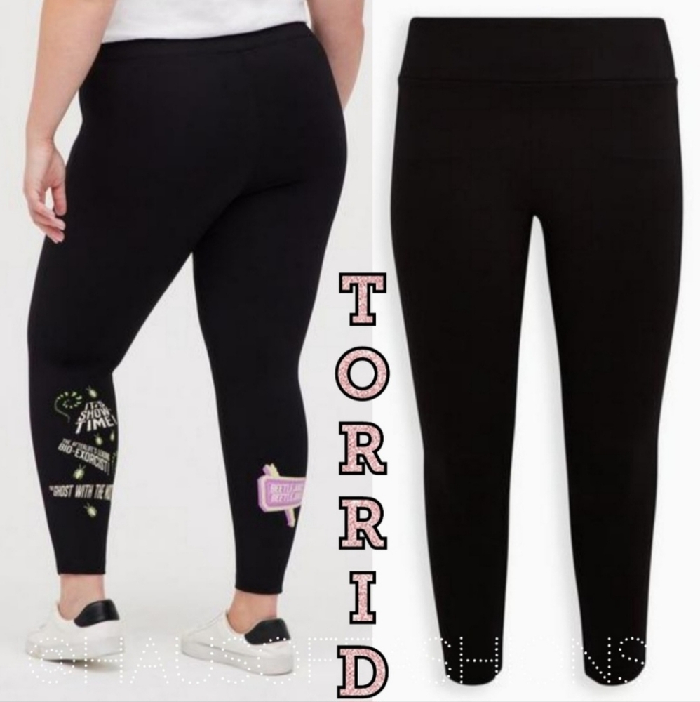 TORRID Black BEETLEJUICE Slim Fix Pixie Leggings!